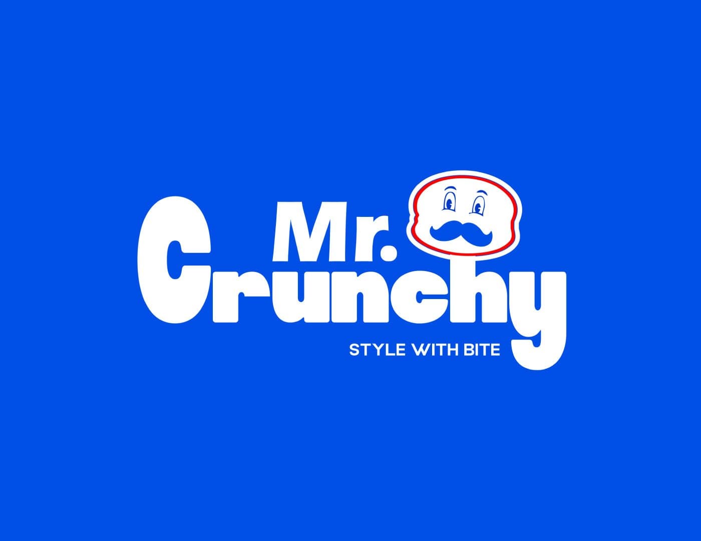 Mr. Crunchy restaurant website design displayed on a tablet with burger menu and food-focused layout.